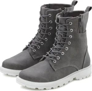 LASCANA Schnürstiefelette Damen grau Gr.43