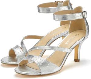 LASCANA Sandalette Damen silberfarben Gr.42
