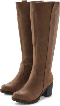 LASCANA Weitschaftstiefel Damen braun Gr.42