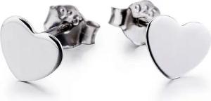 Schmuck-Elfe Paar Ohrstecker Herz klassisch-schlicht, 925 Sterling Silber