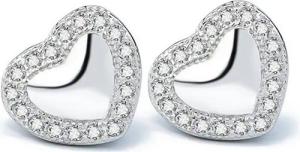 Schmuck-Elfe Paar Ohrstecker Herz Classic Glance, 925 Sterling Silber