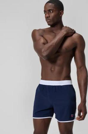 Jetstream Logo-Badeshorts 40 cm Marineblau/Weiß für Herren