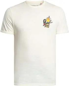 Schott T-Shirt T-Shirt mit Vintage-Print auf der Brust