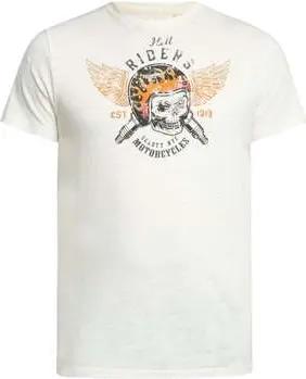 Schott T-Shirt T-Shirt mit Vintage-Frontprint