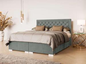 Leonique Polsterbett "SACY mit Matratze und Topper, in 2 Breiten (160 und 180 cm)", Boxspringbett mit Kopfteil, Bettkasten, Matratze (BFK/TFK) und Topper