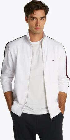 Tommy Hilfiger Sweatjacke "GLOBAL STRIPE STAND COLLAR", mit Streifen in Tommy Farbe am Ärmel