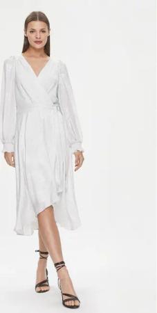 DKNY Sommerkleid DD3JA479 Weiß Regular Fit