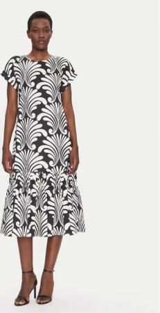 Luisa Spagnoli Kleid für den Alltag Passito 541798 Schwarz Regular Fit