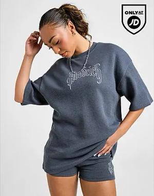 Hoodrich Stellar Waffle Boyfriend T-Shirt - Damen, Grey