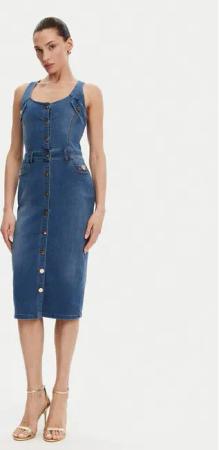Fracomina Jeanskleid FP25SD4001D46402 Blau Slim Fit
