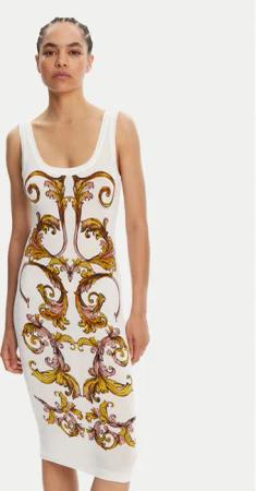 Versace Jeans Couture Kleid für den Alltag 78HAO9P6 Weiß Slim Fit