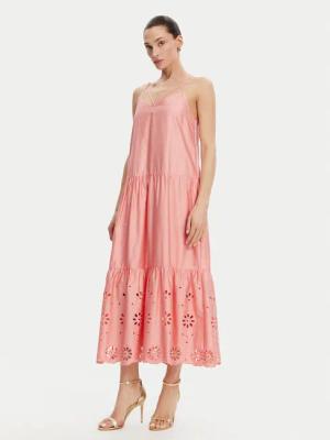 Fracomina Sommerkleid FJ25SD3001W400E5 Korallenfarben Relaxed Fit