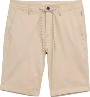 TOM TAILOR Herren Lightweight Chino Shorts mit Kordelzug, braun, Uni, Gr. 38