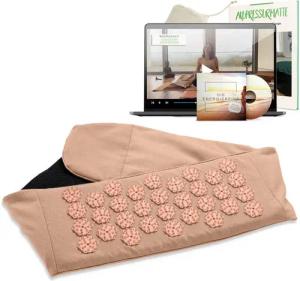 BACKLAxx® Massagegerät Akupressur Lendengürtel, Lendengurt, Akupressur Gürtel gegen Rückenschmerzen, Intensitätsregulierung durch Klettverschluss