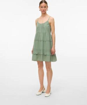 Vero Moda Trägerkleid "VMPRETTY SHORT SINGLET DRESS WVN GA NOOS"