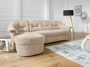 DOMO collection Ecksofa "Sarafina zeitlos und komfortabel, optional mit Federkern, L-Form", wahlweise mit Bettfunktion