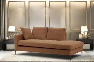 Leonique Recamiere "Cozy Chaiselongue, Maße B/T/H: 195/97/80 cm", mit losen Kissen und Metallbeinen, Armlehne links oder rechts wählbar