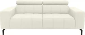 DOMO collection 2-Sitzer "Cunelli zeitlos und elegant, moderne Sitznähte als Designelement,", wahlweise mit 6-fach verstellbaren Kopfteilen, fester Sitzkomfort