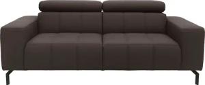 DOMO collection 2-Sitzer "Cunelli zeitlos und elegant, moderne Sitznähte als Designelement,", wahlweise mit 6-fach verstellbaren Kopfteilen, fester Sitzkomfort