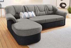 DOMO collection Ecksofa "Sarafina zeitlos und komfortabel, optional mit Federkern, L-Form", wahlweise mit Bettfunktion