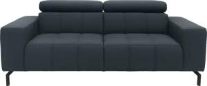 DOMO collection 2-Sitzer "Cunelli zeitlos und elegant, moderne Sitznähte als Designelement,", wahlweise mit 6-fach verstellbaren Kopfteilen, fester Sitzkomfort