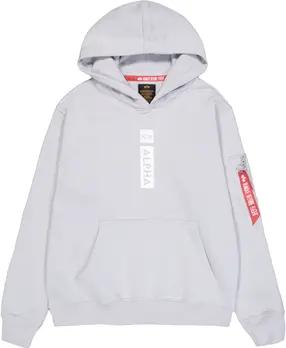 Alpha Industries Sweatshirt Alpha Puff Print Hoodie - pastel grey