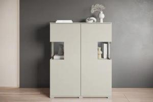 INOSIGN Highboard "Kenia", (1 St.), Modernes Highboard mit Glastüren, Breite 100 cm
