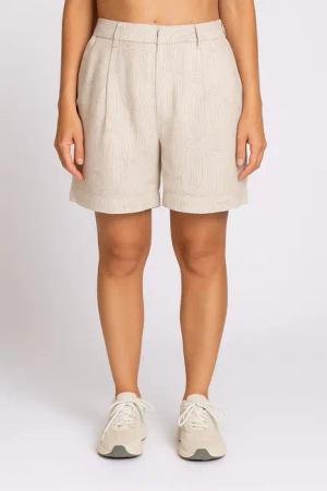 Zhrill Chinoshorts "FJELLA", mit zartem grafischem Muster und Leinen-Viskose-Mix