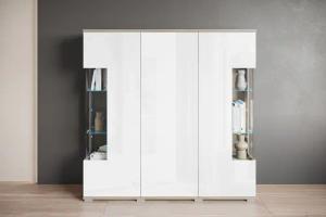 INOSIGN Highboard "Kenia", (1 St.), Modernes Highboard, mit Glastüren, Breite 135 cm