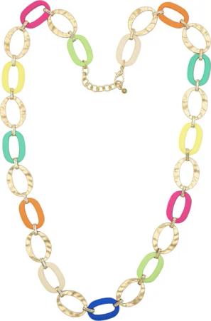 COLLEZIONE ALESSANDRO Lange Kette "Summer Vibes", bunte Gliederkette