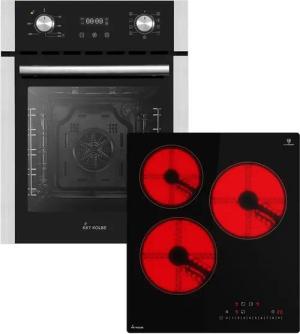KKT KOLBE Backofen-Set Backofen und Kochfeld SET4505KF45RL, Herdset / Heißluft / Einbaubackofen / Kochmulde