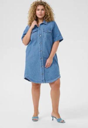 KAFFE Curve Jeanskleid Denimkleid KCreeca Große Größen
