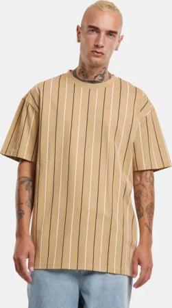 Urban Classics Printed Pinstripe Tee