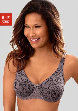 NUANCE T-Shirt-BH Damen taupe-schwarz Gr.80E