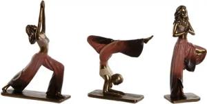 Esprit Dekofigur Deko-Figur Home ESPRIT Rosa Gold Yoga Scandi 19 x 6 x 26 cm (3 Stück)