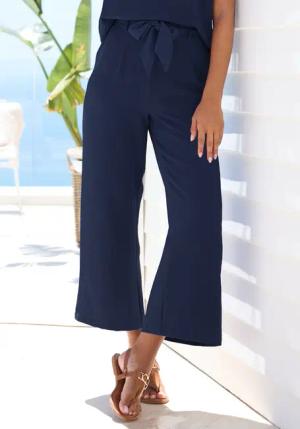 Vivance Schlupfhose, (mit Gürtel), mit elastischem Bund, Sommerhose, Basic