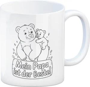 speecheese Tasse Bären Kaffeebecher zum Ausmalen Mein Papa ist der Beste