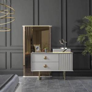 JVmoebel Kommode Modern Kommode mit Spiegel Luxus Moder design Schlafzimmer Holz Set (1 St., Kommode mit Spiegel), Made in Europa
