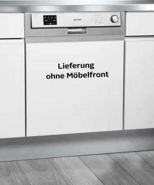Sharp teilintegrierbarer Geschirrspüler "QW-HX12S47ES-DE", 12 Maßgedecke