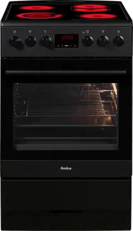 Amica Elektro-Standherd "SHC 11503 SM", mit 2-fach-Teleskopauszug, Steam Clean, Ofen mit 11 Programmen und zweistufig ausziehbaren Backblechschienen.