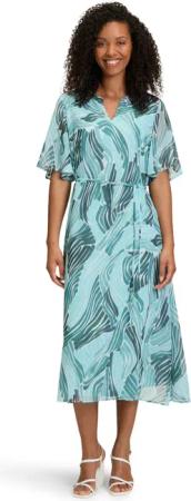 Betty&Co Chiffonkleid "Betty & Co Chiffonkleid mit Flügelärmeln", Druck