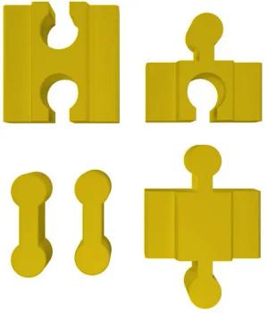 fossi3D Schienenverbinder Gleisverbinder kompatibel für Brio Ikea Holzschiene Eisenbahn Adapter