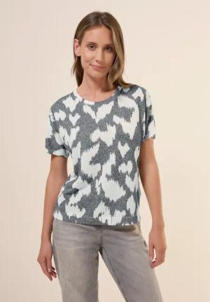 Cecil Rundhalsshirt, mit Rundhalsausschnitt