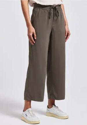 Street One Frauen Wide Leg Hose in Braun, Gr: 36