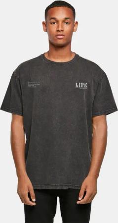Merchcode Life Acid Washed Oversized Tee