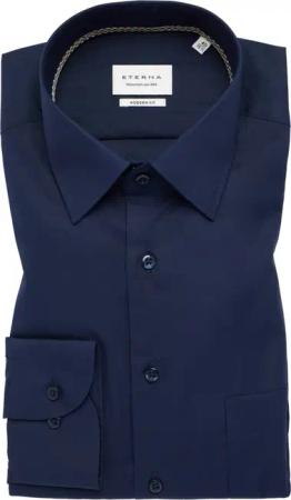MODERN FIT Hemd in navy unifarben
