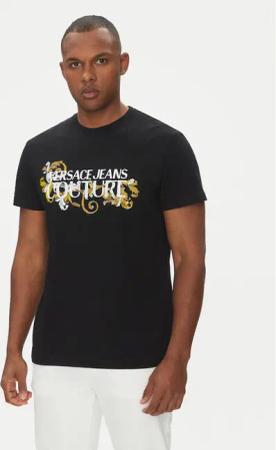 Versace Jeans Couture T-Shirt 78GAHC05 Schwarz Regular Fit