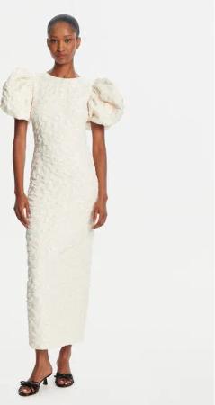 ROTATE Abendkleid 114553857 Écru Slim Fit