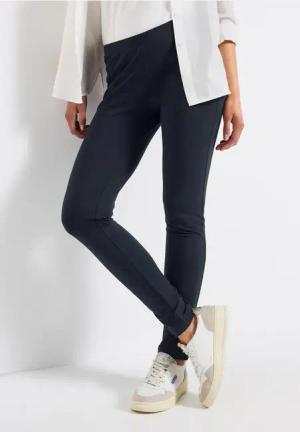 Street One Frauen Basic Leggings in Blau, Gr: 38
