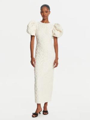 ROTATE Abendkleid 114553857 Écru Slim Fit